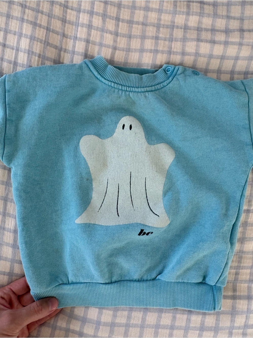 Bobo Choses Light Blue Ghost Graphic Sweatshirt